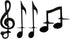Set 4 MANMAOHE Black Music Note Wall Sconce Metal Wall Sconce Candle Holder of Wall Mount Tea Light Candle Holders