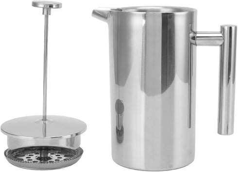 Stainless Steel Insulated Coffee Press, 800ML French Press Coffee Tea Maker, Rust-Free & Dishwasher Safe