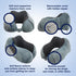 Wolf Essentials 4-Piece Set Memory Foam Neck Pillow Travel Ergonomic Neck Support Pillow with Eye Mask, Earplugs & Mesh