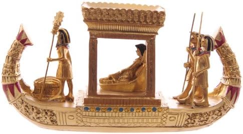 Puckator 10cm Gold Egyptian Canopy Boat - Height