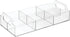mDesign Compact Plastic Tea Storage Organizer Caddy - 6 Divided Sections with Built-in Handles - Clear Lumiere