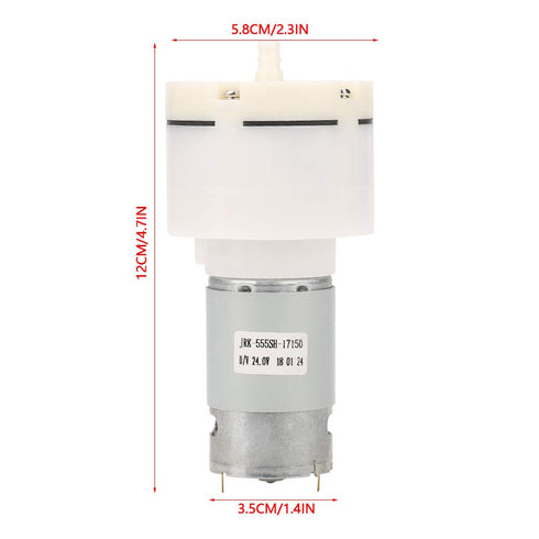 Mini Vacuum Pump, DC 24V Low-Noise Air Suction Pump, 24V Mini Pump with 13.0 L/min Flow Rate