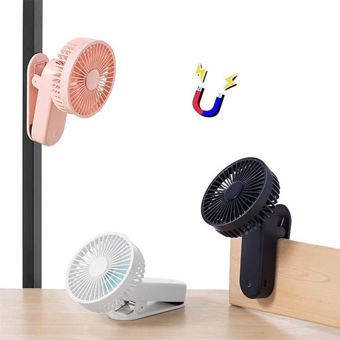 Portable Mini Clip on Fan, 4000mAh Rechargeable USB Battery Operated Stroller Fan, White