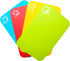 Small Flexible Plastic Cutting Board Mats, Set of 4, 2 Pack with Food Icons, Gripped Back, Dishwasher Safe, 7.5x11.4inch