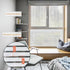 LEMON CLOUD Self-Adhesive Privacy Window Film, No-Glue Static Cling Stripe Pattern, 17.5 x 78.7 Inch