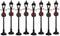 Lemax Christmas Village Gas Lantern Street Lamp Set of 8, Battery Operated (4.5V) - 64500
