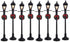 Lemax Christmas Village Gas Lantern Street Lamp Set of 8, Battery Operated (4.5V) - 64500
