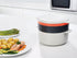 Joseph Joseph M-Cuisine 4-Piece Stackable Cooking Set, 2 Liter Cooking Pot, Steamer, Griddle, and Lid in Orange/Beige