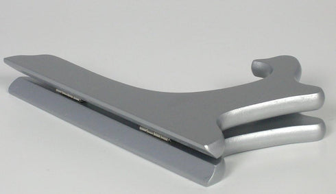 BANBERRY DESIGNS Wood Easel, Folding Silver Display Stands, Set of 3, 7" H for Plate Holder