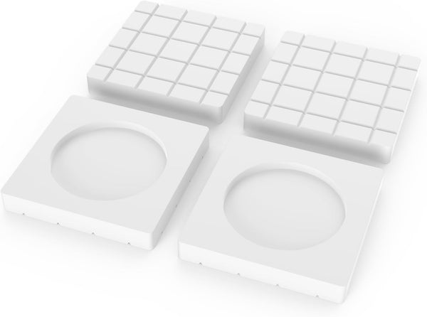 SEISSO Anti Vibration Pads for Washing Machine, Noise Cancelling Washer Pads, Hard Wearing Natural Rubber - 8PCS, White