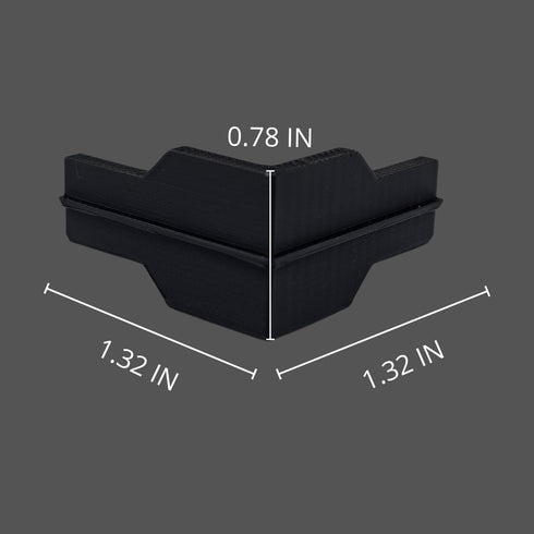 Whalen Post Insert Corner Connector for Shelving, Costco (12 Units), Black