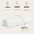 21 8 Coop Home Goods Four Position Adjustable Support Pillow, x Half-Moon Shape with Memory Foam Insert, Wedge Pillow