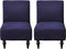 lihuitong Armless Chair Slipcover 2 Pieces Printed Armless Accent Chair Cover Stretch Spandex
