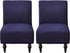 lihuitong Armless Chair Slipcover 2 Pieces Printed Armless Accent Chair Cover Stretch Spandex