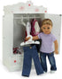 Emily Rose Value 5 Pack Painted White Wooden Doll Clothing Hangers - 18" for 16-inch - 18-inch Doll Clothes