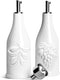HOMBENE Ceramic Oil & Vinegar Dispenser Set, 12 oz/350ml, 2 Pack, Dripless