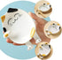 Ceramic Spoon Rest for Kitchen, Cute Cat Shape Utensil Holder, Ladle Rest for Kitchen Counter & Stove Top - Yellow