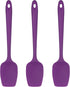 U-Taste 3-Piece Silicone Spoon Spatula Set, High Heat Resistant Kitchen Utensils for Nonstick Cookware (Purple)