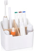 Toothbrush Holders for Bathrooms, Electric Toothbrush and Toothpaste Organizer for Countertop, White