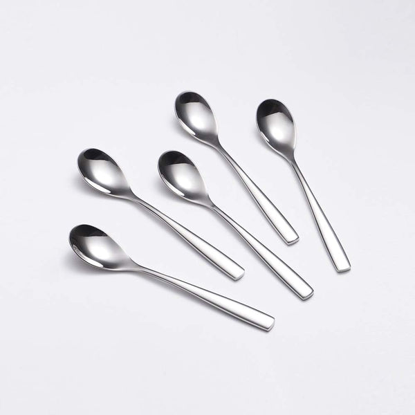 6.1" Small Dessert Spoons, Yogurt, Coffee, Ice Cream, 18/8 Stainless Steel, 5 pcs Set