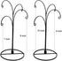 HOHIYA Christmas Ornament Display Stand Holder, 12inch Black Hanger Hook for Dog Cat Glass Ball Bauble, 2 Pcs
