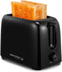 Holstein Housewares 2-Slice Toaster with 6 Browning Control Settings, Black, for Toasting Bread and Bagels