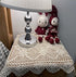 2 pc,11"x23",Beige ABREEZE Handmade Crochet Tablecloth, Cotton, Chrysanthemum Tablecloth for Dining Table, Furniture
