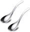 Stainless Steel Spoon Set - Soup, Coffee, Dessert Spoon, Light Weight, Small Size (2PCS)