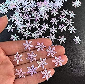 600Pcs Winter Snowflake Table Confetti, White Winter Wonderland Birthday Baby Shower Table Decorations