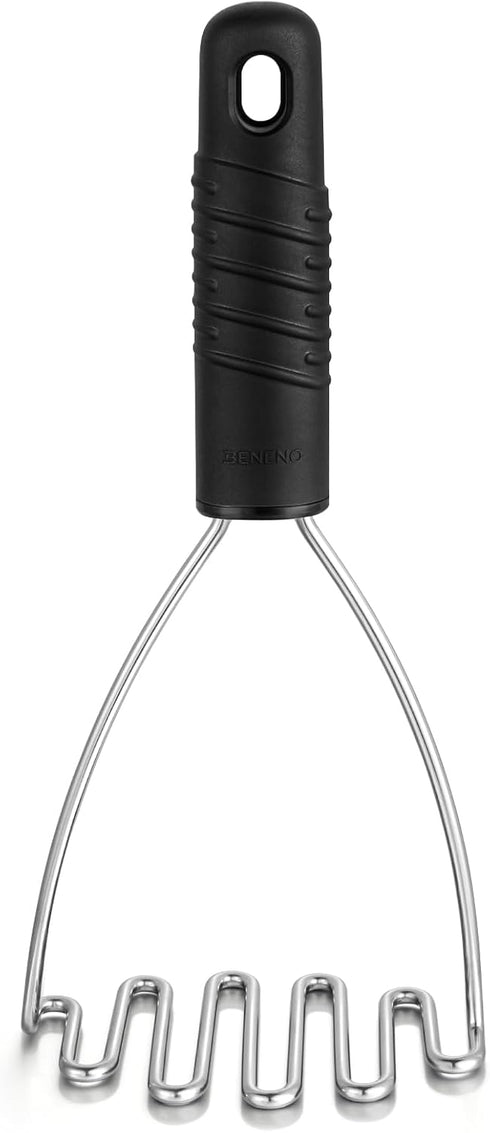 Beneno Heavy Duty Stainless Steel Wire Potato Masher with Soft Grip Handle for Effortless Mashing, Sturdy & Rust-Proof