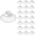 22 Pieces 0.8 inch Mini Clear Suction Cups for Glass, Without Hooks or Holes, Plastic Sucker Pads for Festival