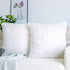NordECO HOME Luxury Soft Faux Fur Fleece Cushion Cover Pillowcase, 16" x 16" Inch, White, 2 Pack