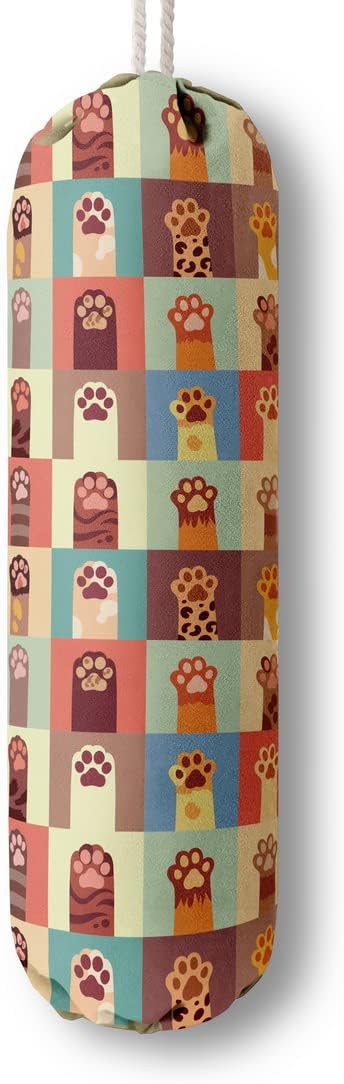 Cat Pattern Grocery Bags Holder, Wall Mount Organizer for Shopping Bags, Perfect for Pet Lovers' Home