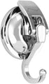 Heavy Duty Vacuum Suction Cup Hooks, Silver Plated Polished Super Suction for Kitchen Bathroom
