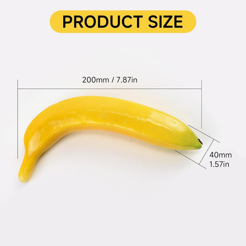 OLIREXD 6PCS Individual Fake Fruit Bananas - Artificial Fruit Lifelike Simulation Bananas for Still Life Paintings