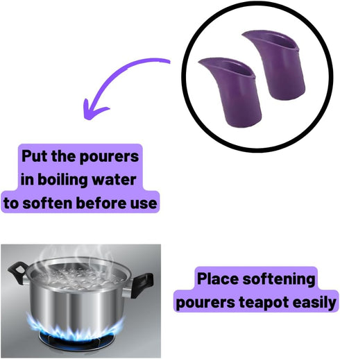 2pcs Teapot Coffeepot Spout Cover Sleeve Leak-proof Drip-proof Silicone Spout Pourer