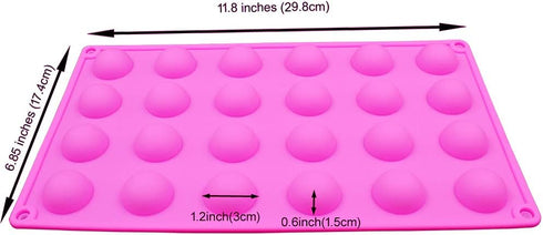 Small Dome Silicone Mold for Cake Decorating, Candy Chocolate Mould, Semicircle Handmade Resin Craft Mould (2 pcs)