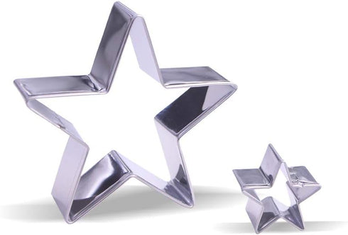 Small Star Cookie Cutter Set – 2 Piece – 3.3 & 1.3 inch Stainless Steel