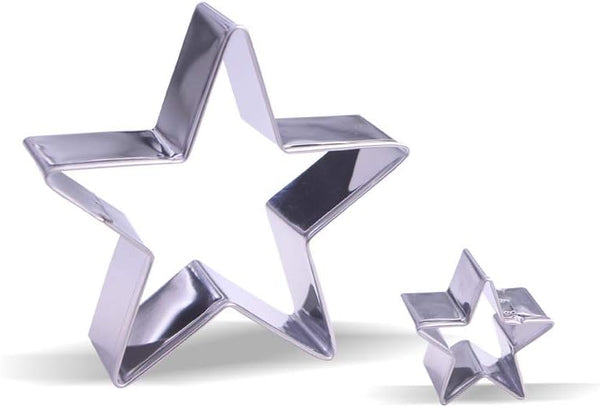 Small Star Cookie Cutter Set – 2 Piece – 3.3 & 1.3 inch Stainless Steel