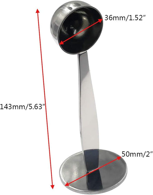 2-in-1 Stainless Steel Coffee Scoop Measuring and Tamping Spoon (15ml) - 1 Piece