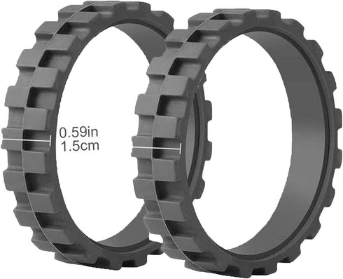 Tires for iRobot roomba Wheels Series 500, 600, 700, 800, 900 e5 e6 i7 Anti-slip, Great Adhesion and Easy Assembly. Replacement for all Roomba models(Pack of 2)