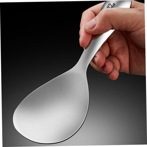 Serving Spoon, Thickened 304 Stainless Steel Chinese Drink Spoons, Rice Paddle, Mini Scoop for Dinner
