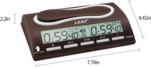 9903a LEAP Chess Clock Digital Chess Timer Professional for Board Games Timer with Alarm Function (Official Store)