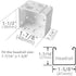 Cutelec Box Mounting Bracket Set for 1-1/2" Blinds, White Color Window Blinds Headrail Bracket