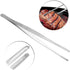 Gutsdoor Kitchen Tweezers, Stainless Steel Food Tongs with Precision Serrated Tips (12 Inch Straight)