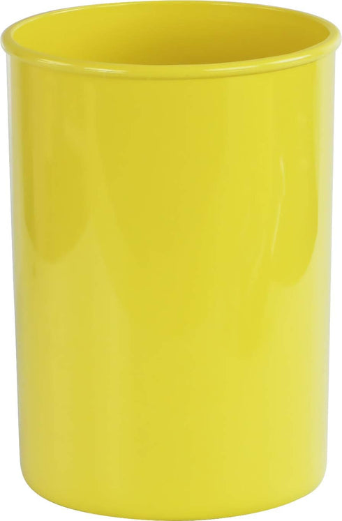 Calypso Basics 5 Piece Kitchen Utensil Holder with Heat Resistant Spoon, Slotted Spoon, Ladle, Spatula, BPA Free, Lemon