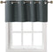Home Queen Charcoal Total Blackout Curtain Valance for Bedroom Window, Grommet Straight Drape Valence, 54 W X 18 L