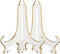Artliving 10" Decorative Plate Stand Holder, Plastic Picture Easel Display Stand, White Gold, 2 Pack