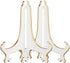 Artliving 10" Decorative Plate Stand Holder, Plastic Picture Easel Display Stand, White Gold, 2 Pack