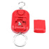 Mini Electronic Scale, Red Portable Fish Weighing Scale, 25Kg/5G Digital Pocket Key Chain Weight Hook for Kitchen